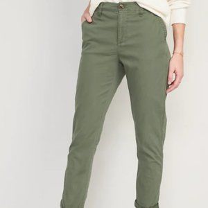Old Navy High-Waisted OGC Chinos in olive, size small
